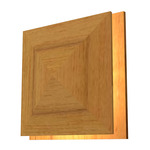 Faceted Square Wall Sconce - Teak