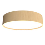 Cylindrical Ceiling Light - Maple Wood / White Acrylic