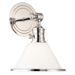 Garden City Wall Sconce - Polished Nickel / Opal