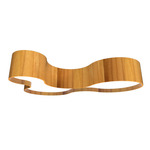 Organic KS Flush Mount - Teak / White Acrylic