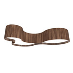 Organic Large KS Flush Mount - American Walnut / White Acrylic