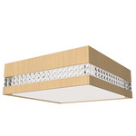 Crystal Square Ceiling Light - Maple Wood / White Acrylic