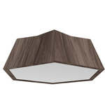 Physalis Flush Mount - American Walnut / White Acrylic