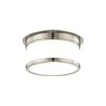 Geneva Ceiling Light Fixture - Satin Nickel / Opal