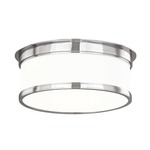 Geneva Ceiling Light Fixture - Polished Nickel / Opal