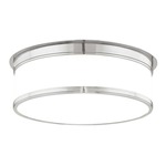 Geneva Ceiling Light Fixture - Satin Nickel / Opal