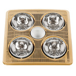 A716B Exhaust Fan with Heater and Light - Satin Gold