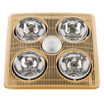 A716B Exhaust Fan with Heater and Light - Satin Gold