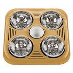 A716R Exhaust Fan with Heater and Light - Satin Gold