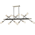 Truro Linear Pendant - Brushed Nickel / Black