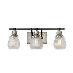 Nelson Bathroom Vanity Light - Brushed Nickel / Black / Clear