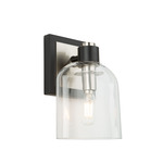 Lyndon Wall Sconce - Brushed Nickel / Clear