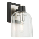 Lyndon Wall Sconce - Brushed Nickel / Black / Clear
