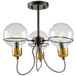 Martina Ceiling Light - Black / Clear