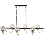 Marina Linear Pendant - Black / Clear