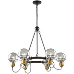 Marina Chandelier - Black / Clear