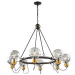 Marina Chandelier - Black / Clear