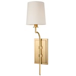 Glenford Wall Sconce - Aged Brass / Off White