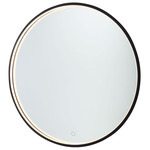 Reflections Round LED Mirror - Matte Black / Mirror