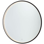 Reflections Round Mirror - Matte Black / Mirror