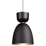 Tempo Cylinder Pendant - Matte Black / Black