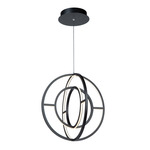 Celestial Double Orb Chandelier - Matte Black