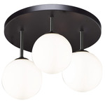 Comet 3 Light Ceiling light - Black / Opal