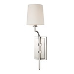 Glenford Wall Sconce - Polished Nickel / Off White