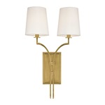 Glenford Wall Sconce - Aged Brass / Off White