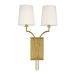 Glenford Wall Sconce - Aged Brass / Off White