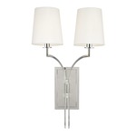 Glenford Wall Sconce - Polished Nickel / Off White
