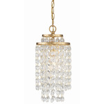 Gabrielle Mini Pendant - Antique Gold / Clear