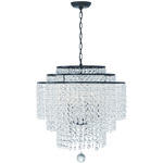 Gabrielle Pendant - Matte Black / Crystal