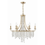 Gabrielle Chandelier - Antique Gold / Clear