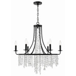 Gabrielle Chandelier - Matte Black / Clear