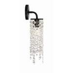 Gabrielle Wall Sconce - Matte Black / Clear