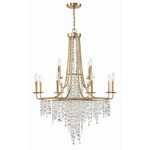 Gabrielle Chandelier - Antique Gold / Clear