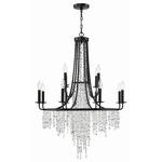 Gabrielle Chandelier - Matte Black / Clear