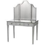 Gilda Vanity Mirror - Granello Silver Leaf / Antique Mirror