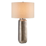 Morse Table Lamp - Oxidized Nickel / Off-White Linen