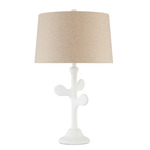 Charny Table Lamp - Gesso White / Natural Linen