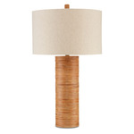 Salome Table Lamp - Rattan / Natural Linen