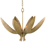 Bird Of Paradise Chandelier - Antique Brass