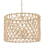 Chesapeake Pendant - Beige / Smokewood / Abaca Rope