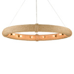 Portmeirion Chandelier - Satin Black / Abaca Rope