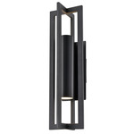 Astrid Outdoor Wall Sconce - Black / Frosted