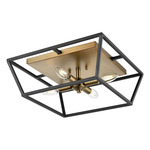 Cabot Trail Ceiling Light Fixture - Graphite / Brass