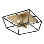 Cabot Trail Ceiling Light Fixture - Graphite / Brass
