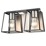 Cape Breton Bathroom Vanity Light - Buffed Nickel / Graphite