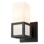 Chicago Wall Sconce - Black / Opal